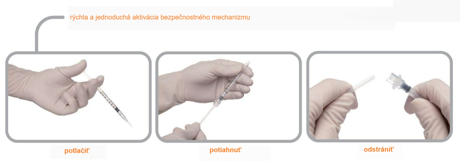 použití bezpečnostní stříkačky